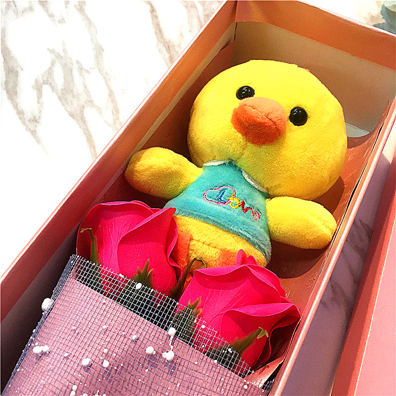 Christmas gift, girl gift box, lovely doll, rose simulation flower2