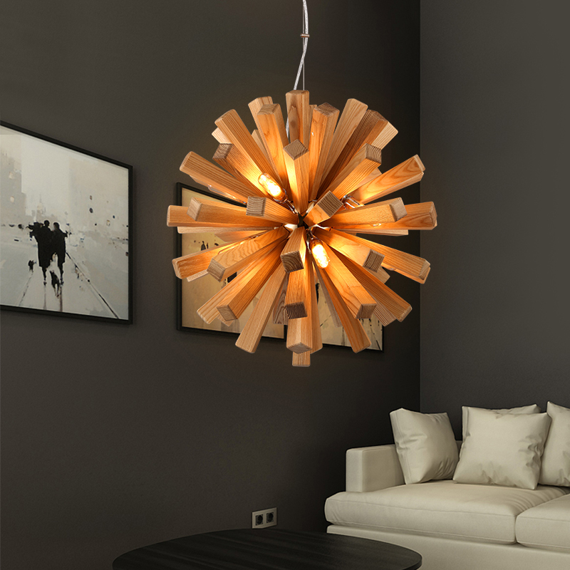 Postmodernism design concept chandelier W-1104 log color villa living room hotel apartment model room Chandelier4