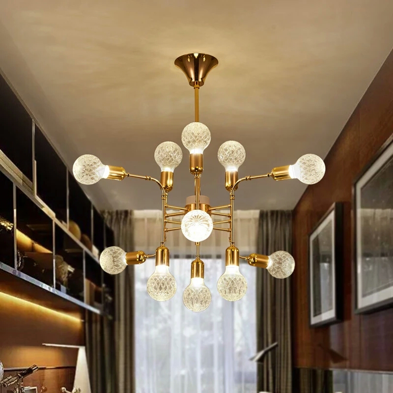 Postmodernist chandelier W-1007 trumpet 12 Villa Hotel apartment Chandelier1