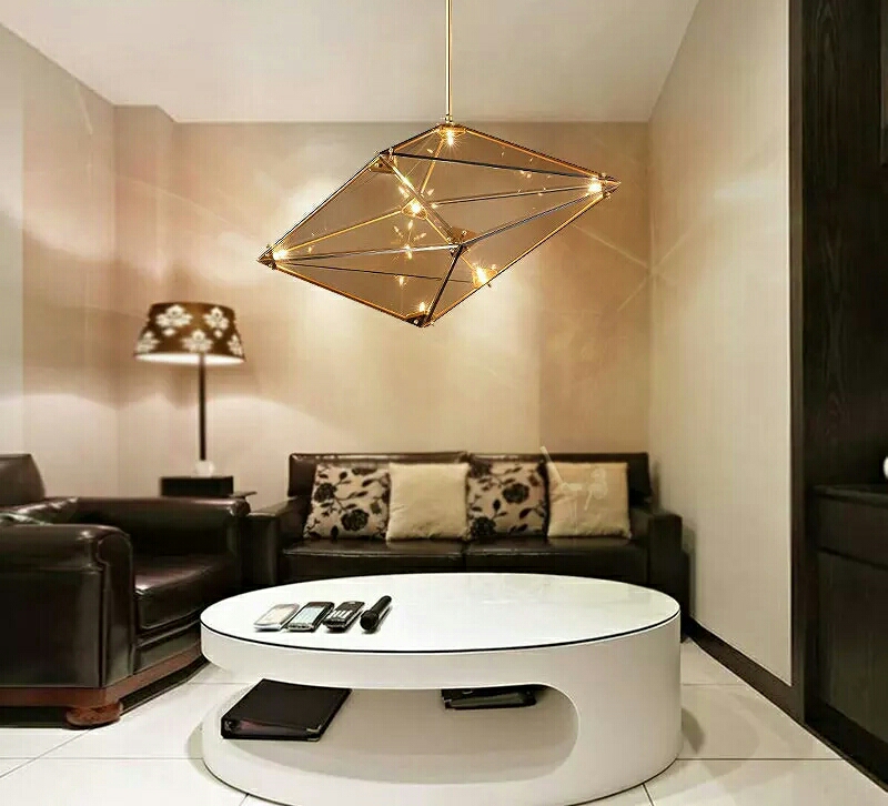 Post modernism Pendant W-1013 Cognac color villa living room chandelier Hotel Apartment1