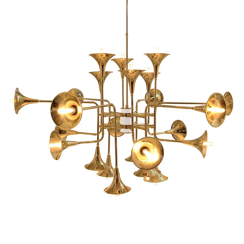 Post modernist chandelier W-1006 trumpet villa living room Chandelier1