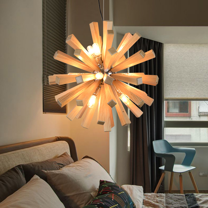 Postmodernism design concept chandelier W-1104 log color villa living room hotel apartment model room Chandelier3