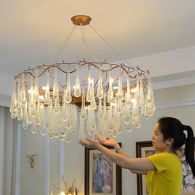 Postmodernist chandelier W-1226 medium villa living room hotel apartment Chandelier4