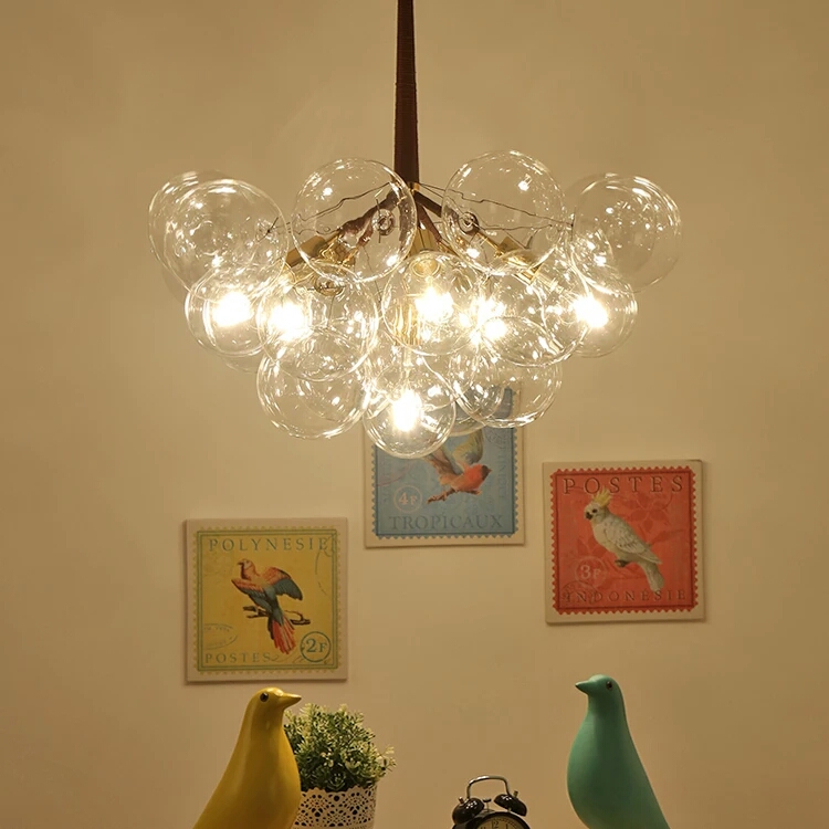 Post modernist chandelier W-1232-6-20 black + gold villa living room hotel apartment Chandelier3