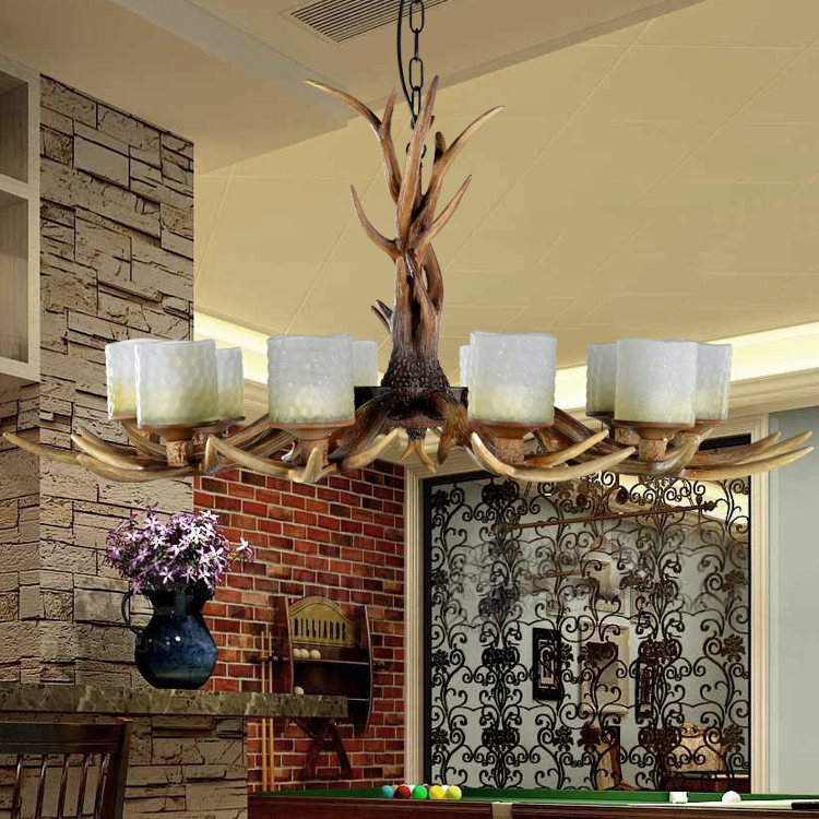 Modernism pastoral design chandelier W-6220-10 glass section living room hotel apartment Chandelier3