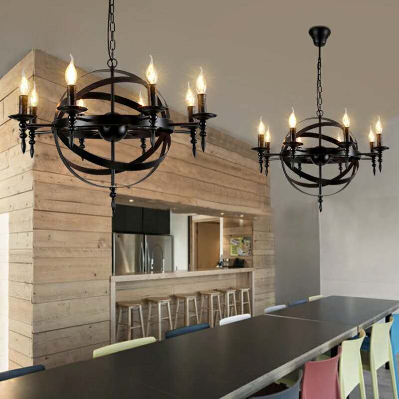 Modernist industrial wind chandelier W-D138-8 villa living room model room Chandelier3