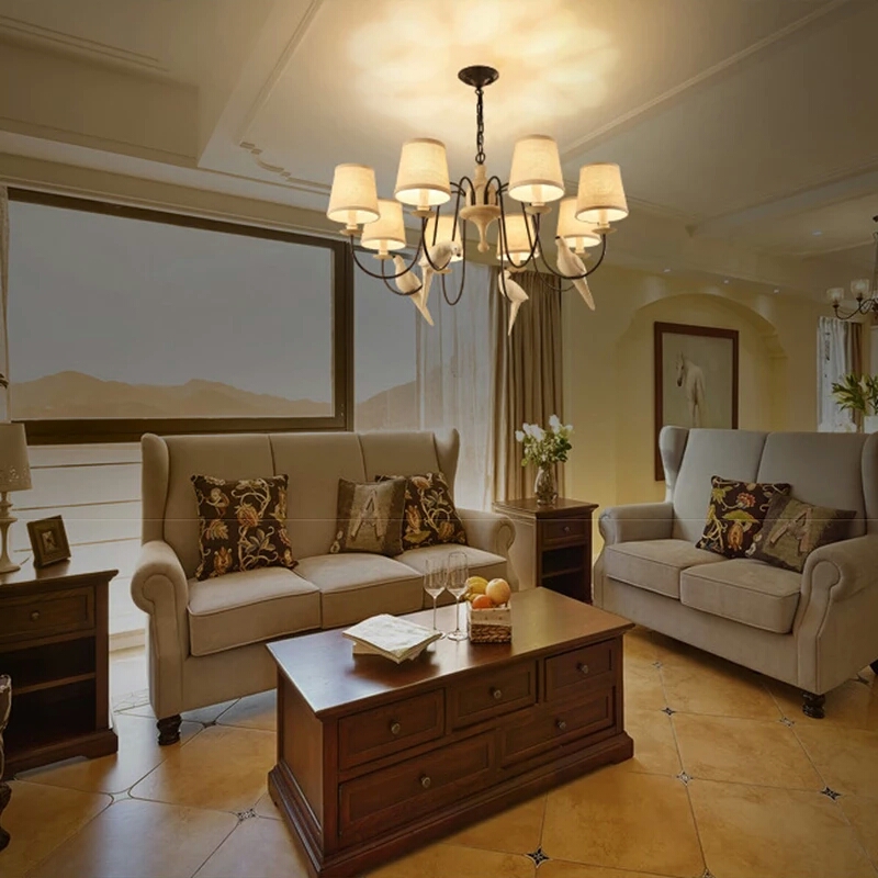 Modernist design chandelier W-6212-6 white villa living room hotel apartment Chandelier3