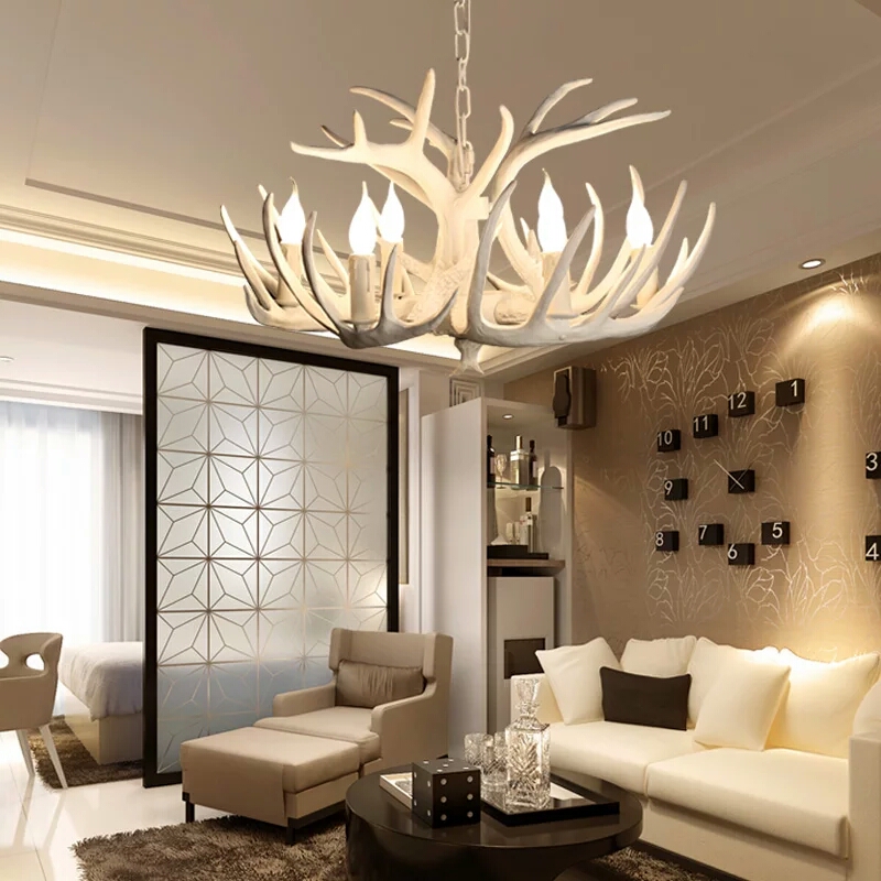Modernist pastoral design chandelier W-6216-6 white living room hotel apartment Chandelier3