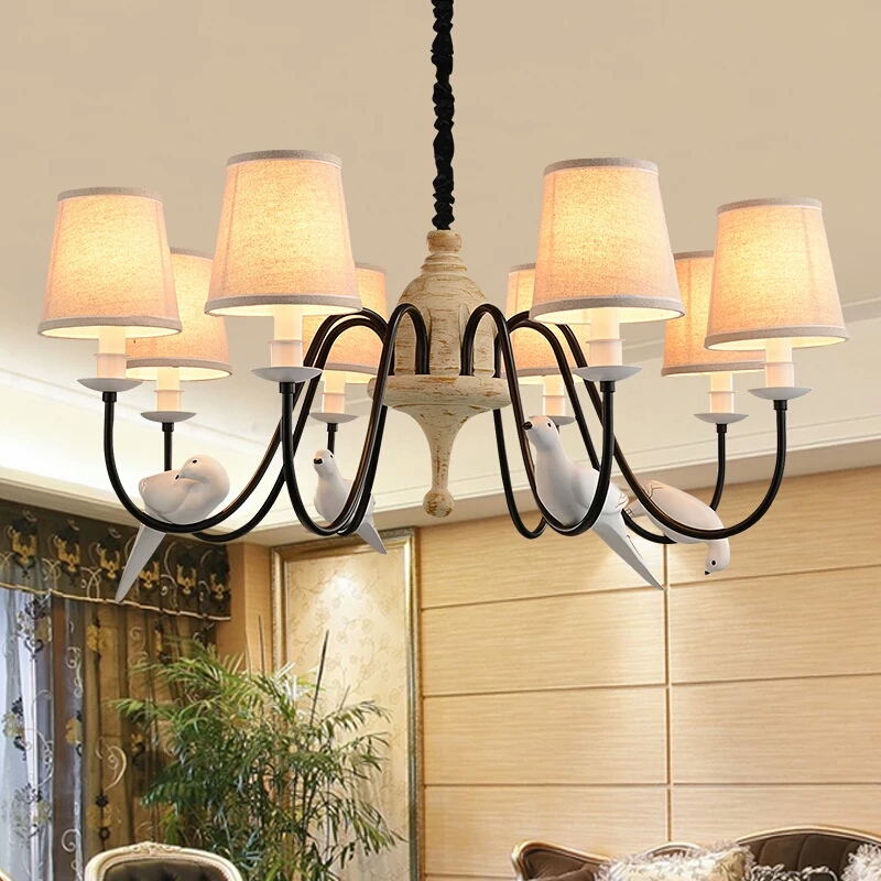 Modernist design style chandelier W-6212-8 white living room hotel apartment Chandelier1