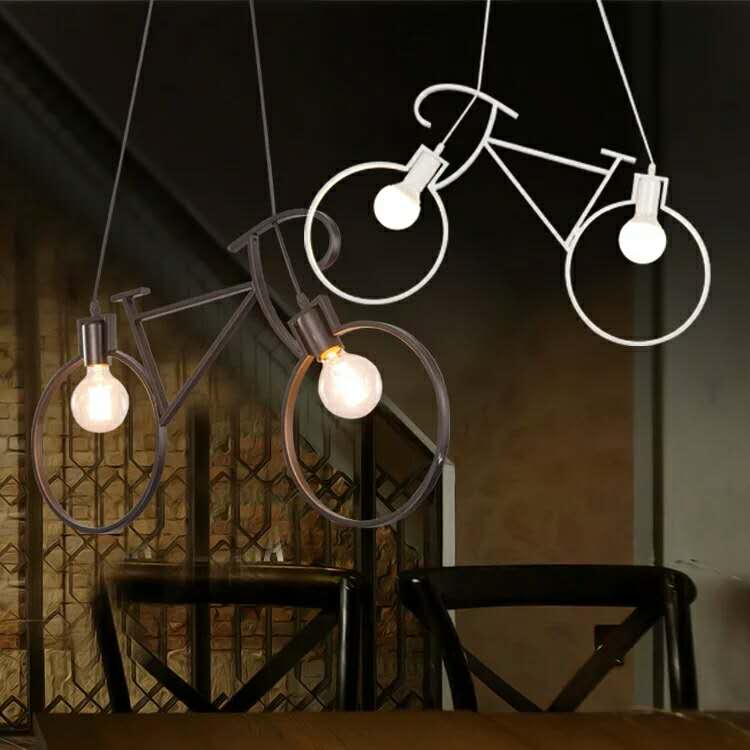 Modernism industrial wind small chandelier W- bicycle pendant lamp villa living room model apartment apartment Chandelier3