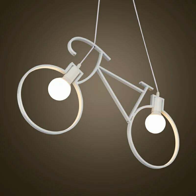 Modernism industrial wind small chandelier W- bicycle pendant lamp villa living room model apartment apartment Chandelier2