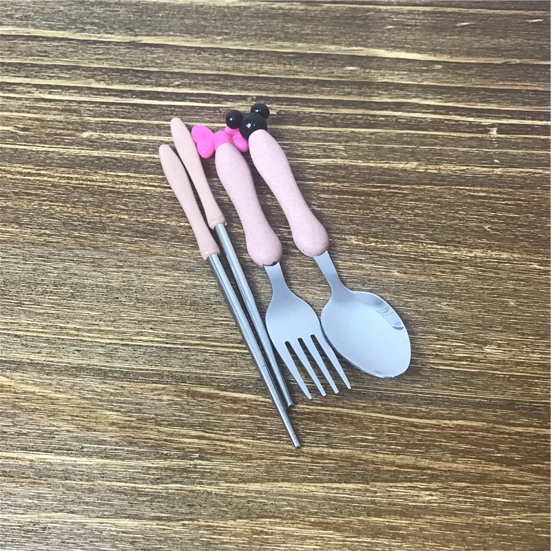 Stainless Steel Portable tableware sets, stainless steel spoons, fork chopsticks.2
