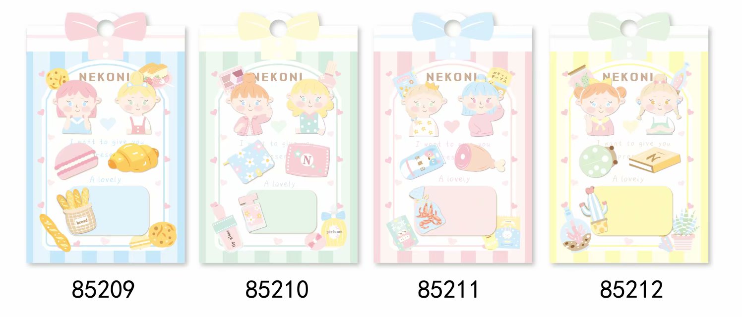 NEKONI Original Design Little girls' memo note