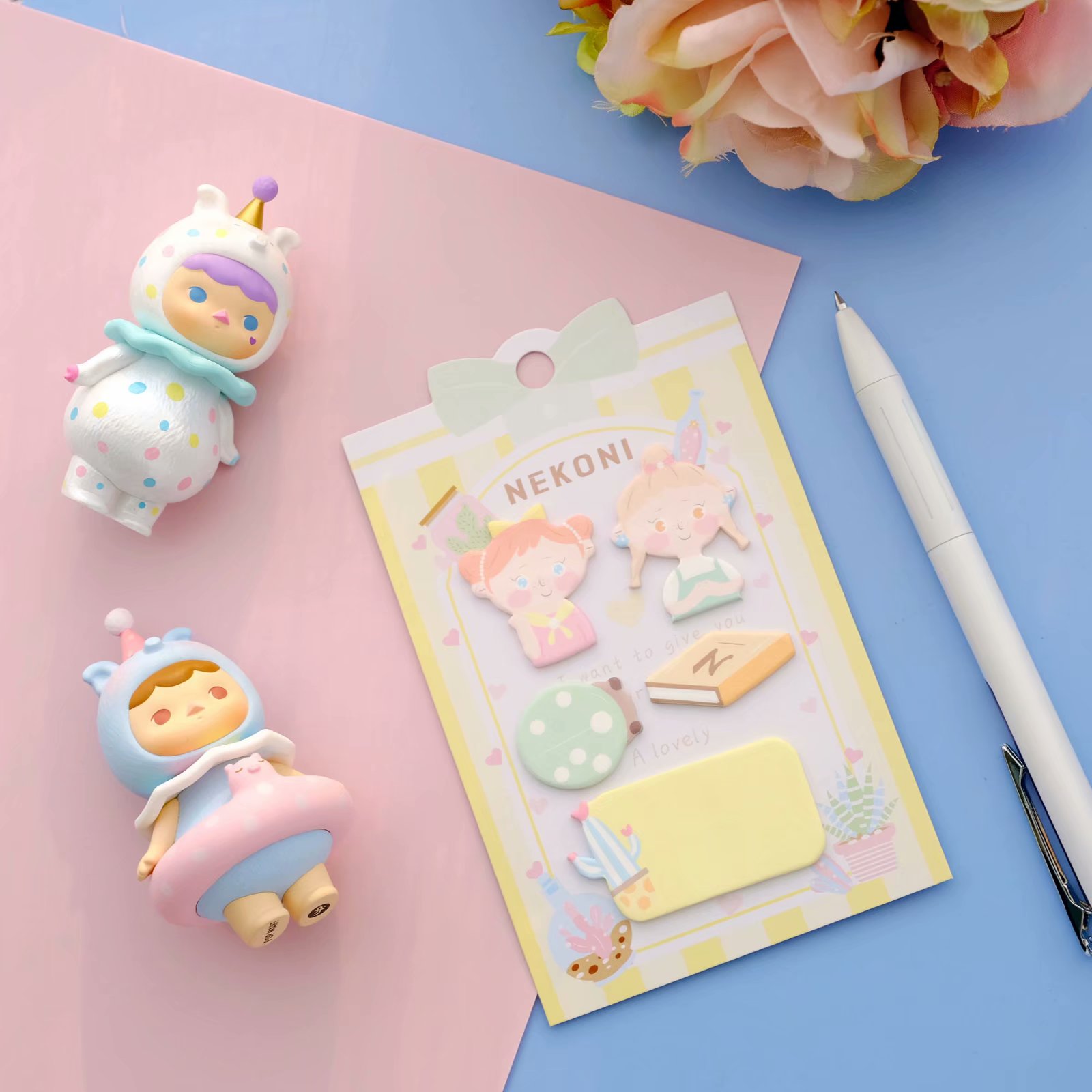 NEKONI Original Design Little girls' memo note