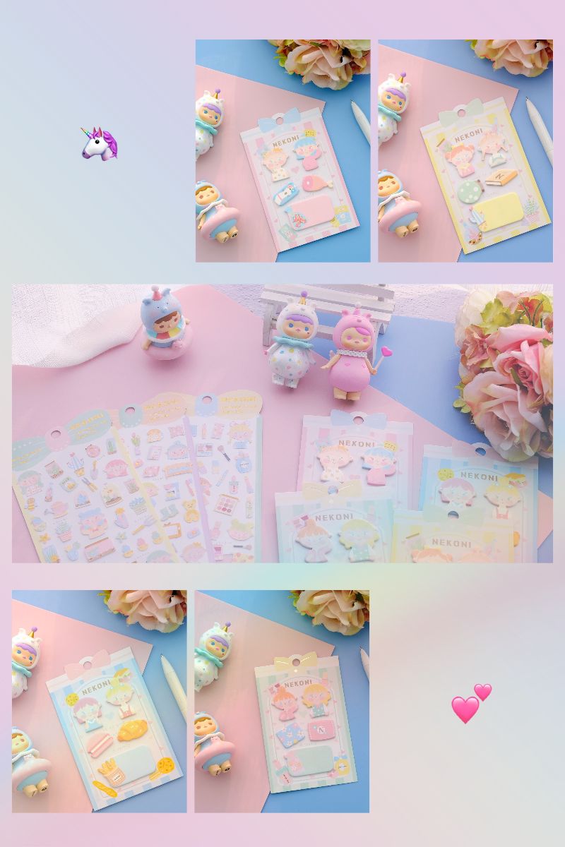 NEKONI Original Design Little girls' memo note