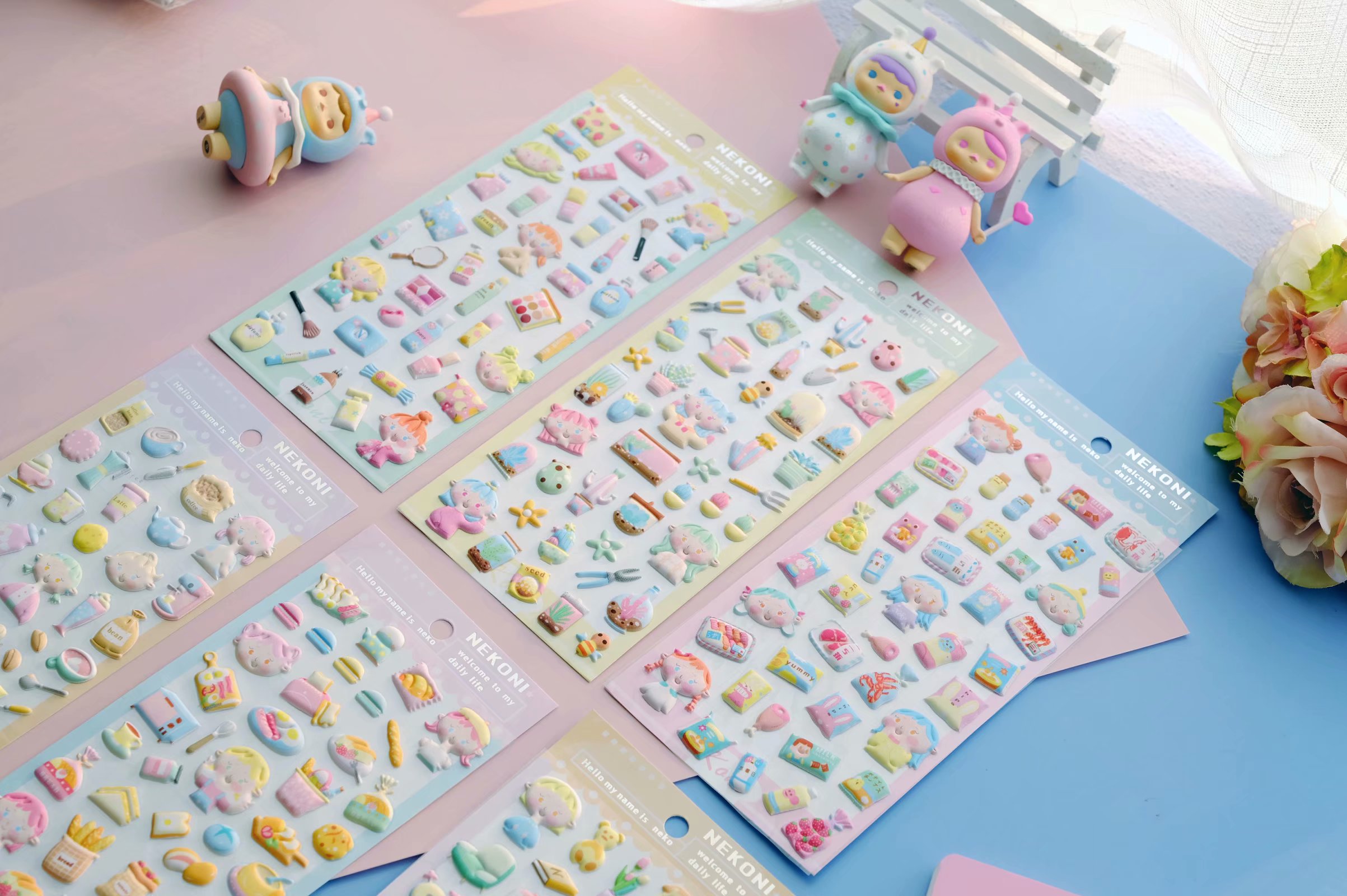 NEKONI Original Design Girls' 3D foam stickers