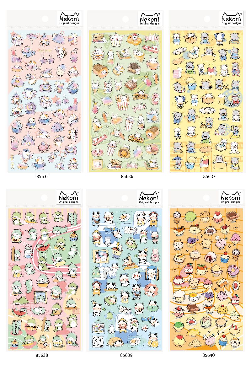 NEKONI Original Design adorable animals stickers