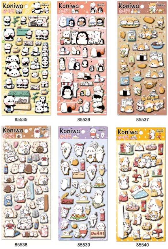 NEKONI Original Design Lovely Dango puffy stickers