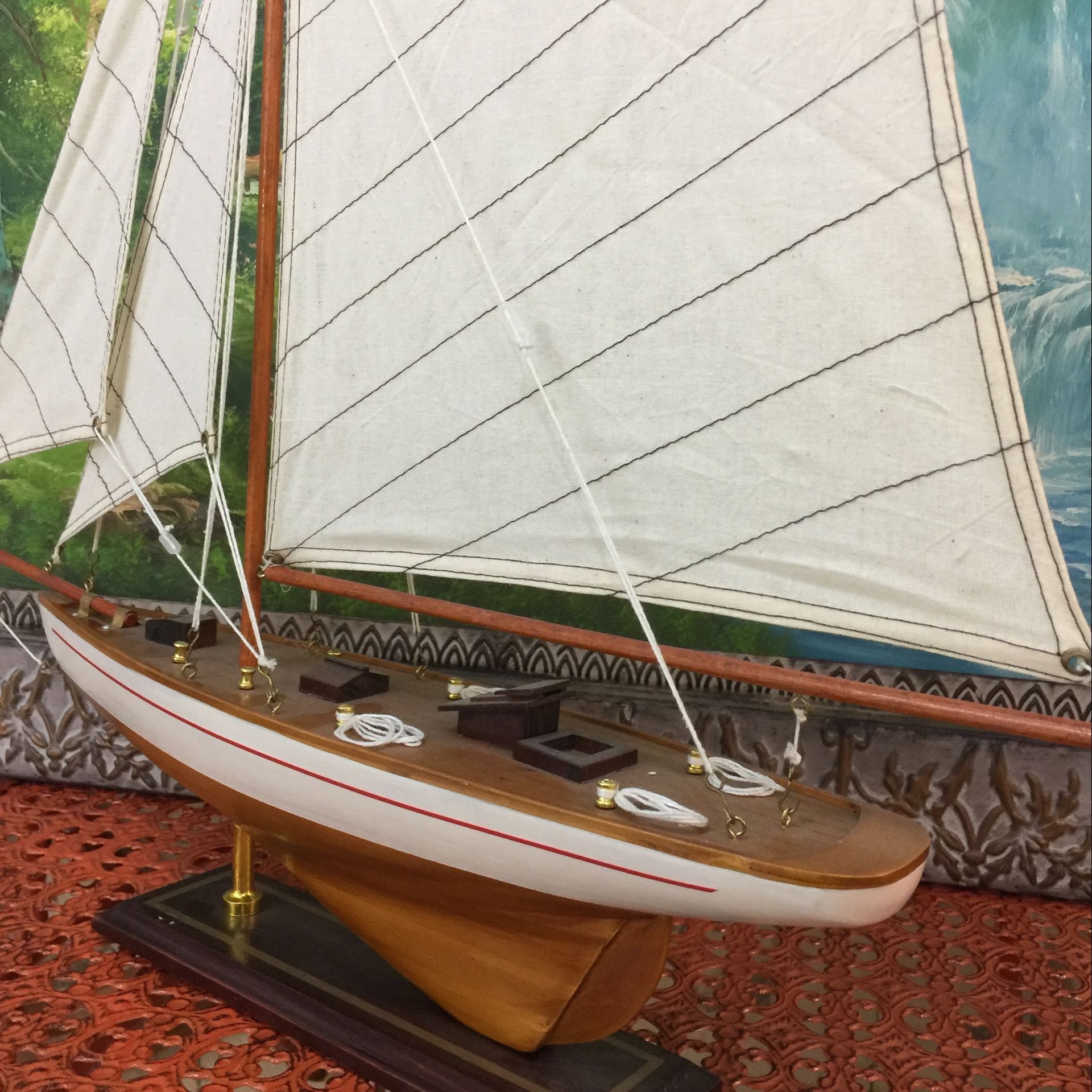 sailboat model ornament american boat mediterranean plain